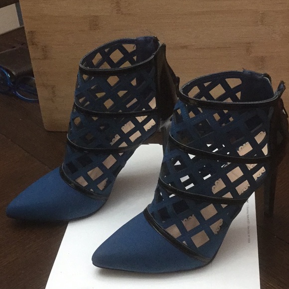 Women’s Blue Cage Booties heels - Picture 2 of 6